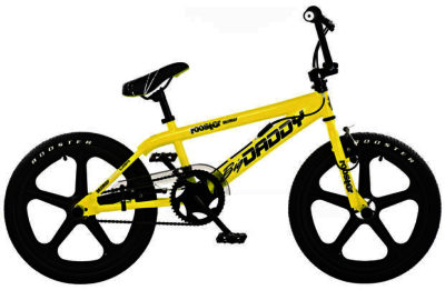 Rooster Big Daddy Yellow and Black BMX with Mag Wheels